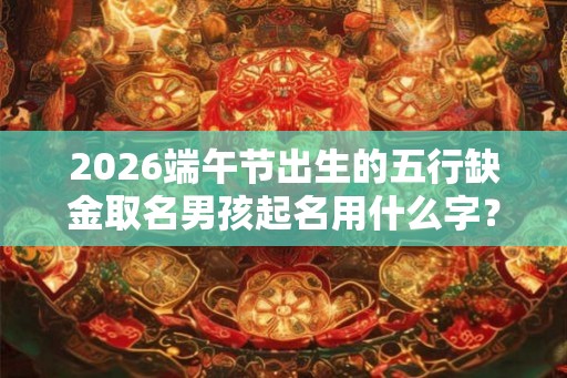 2026端午节出生的五行缺金取名男孩起名用什么字？