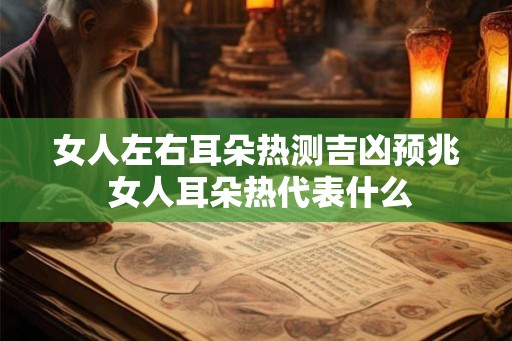 女人左右耳朵热测吉凶预兆 女人耳朵热代表什么