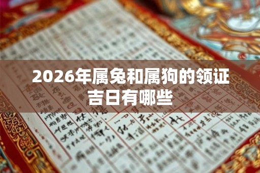 2026年属兔和属狗的领证吉日有哪些