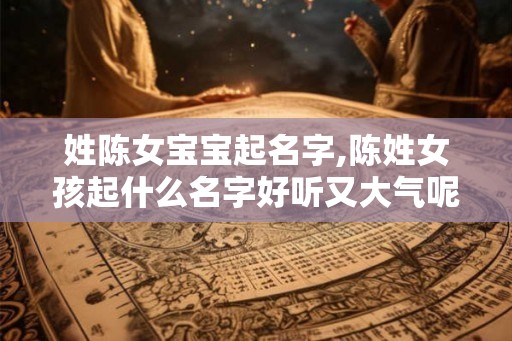 姓陈女宝宝起名字,陈姓女孩起什么名字好听又大气呢