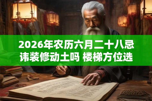 2026年农历六月二十八忌讳装修动土吗 楼梯方位选择