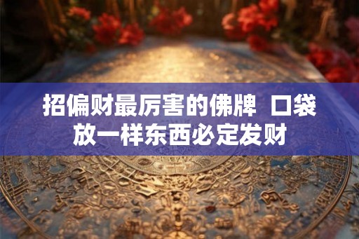 招偏财最厉害的佛牌  口袋放一样东西必定发财
