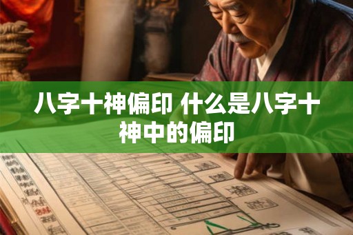 八字十神偏印 什么是八字十神中的偏印