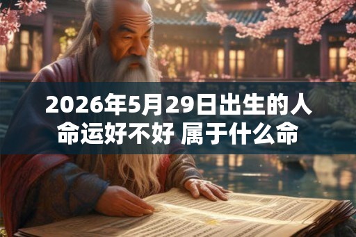 2026年5月29日出生的人命运好不好 属于什么命