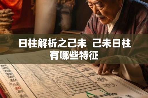 日柱解析之己未  己未日柱有哪些特征