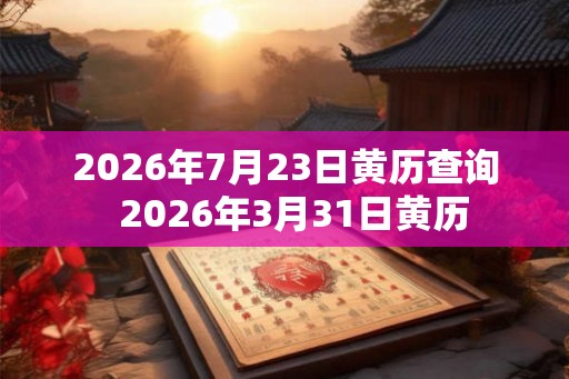 2026年7月23日黄历查询  2026年3月31日黄历
