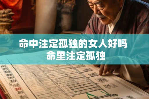 命中注定孤独的女人好吗  命里注定孤独