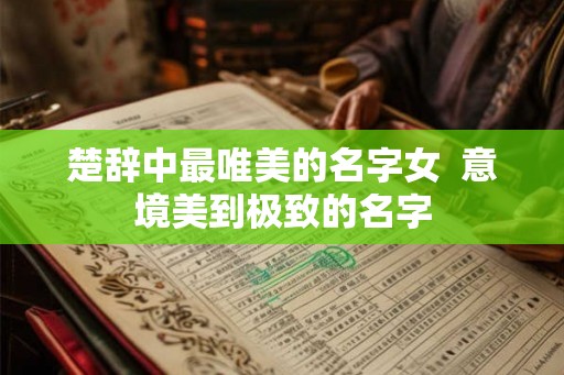 楚辞中最唯美的名字女  意境美到极致的名字