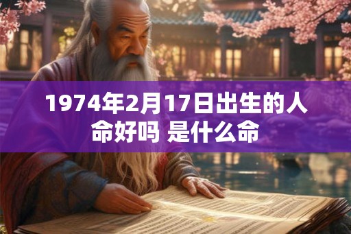 1974年2月17日出生的人命好吗 是什么命