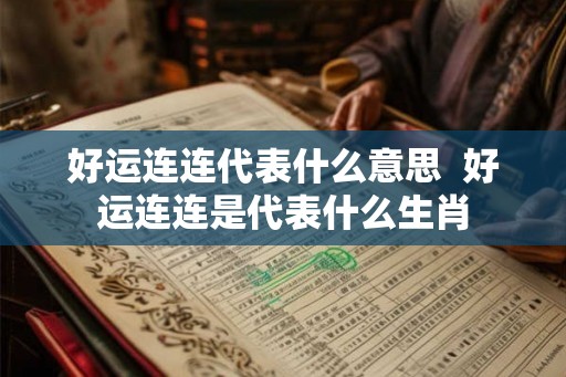 好运连连代表什么意思  好运连连是代表什么生肖