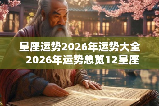 星座运势2026年运势大全  2026年运势总览12星座