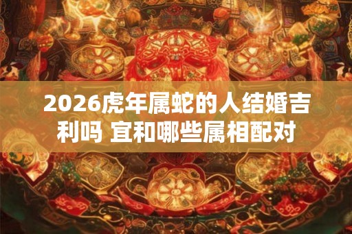 2026虎年属蛇的人结婚吉利吗 宜和哪些属相配对