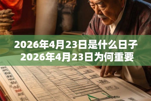 2026年4月23日是什么日子 2026年4月23日为何重要