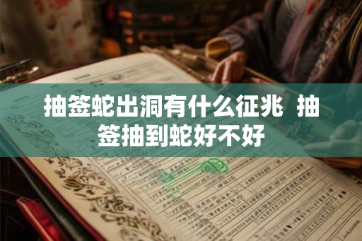 抽签蛇出洞有什么征兆 抽签抽到蛇好不好 抽签蛇出洞有什么征兆 抽签抽到蛇好不好