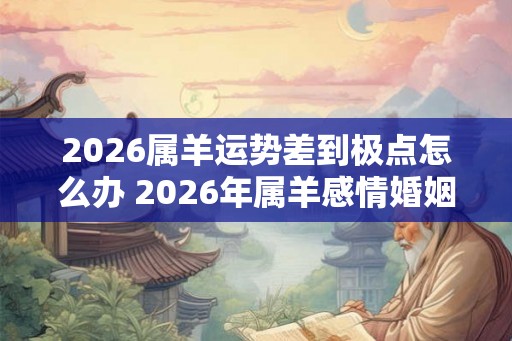 2026属羊运势差到极点怎么办 2026年属羊感情婚姻咋样 2026属羊运势差到极点怎么办 2026年属羊感情婚姻咋样