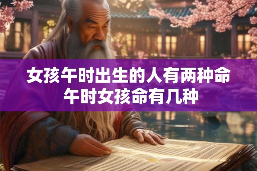 女孩午时出生的人有两种命 午时女孩命有几种