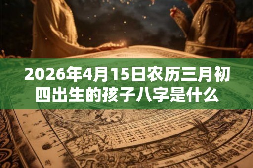 2026年4月15日农历三月初四出生的孩子八字是什么 2026年4月15日农历三月初四出生的孩子八字是什么