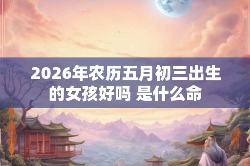 2026年农历五月初三出生的女孩好吗 是什么命