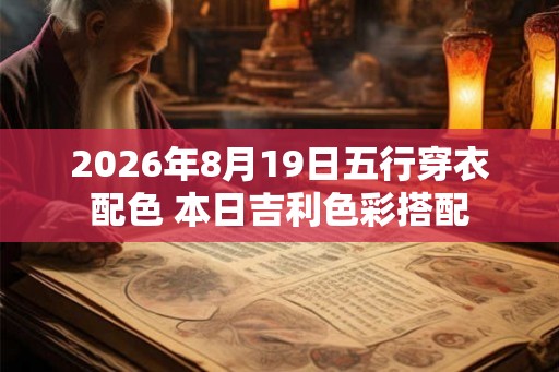 2026年8月19日五行穿衣配色 本日吉利色彩搭配