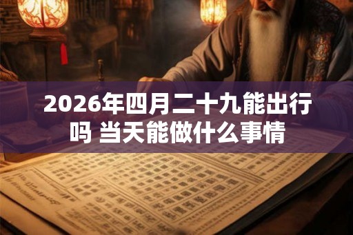 2026年四月二十九能出行吗 当天能做什么事情