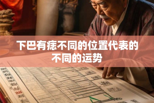 下巴有痣不同的位置代表的不同的运势