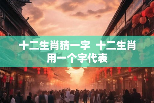 十二生肖猜一字  十二生肖用一个字代表