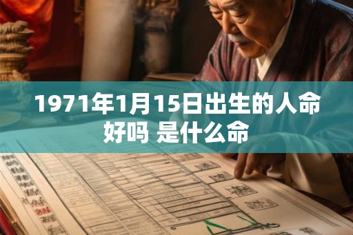 1971年1月15日出生的人命好吗 是什么命