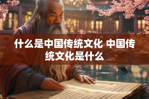 什么是中国传统文化 中国传统文化是什么