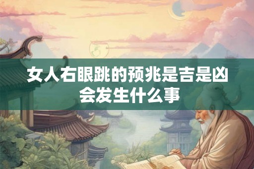 女人右眼跳的预兆是吉是凶 会发生什么事
