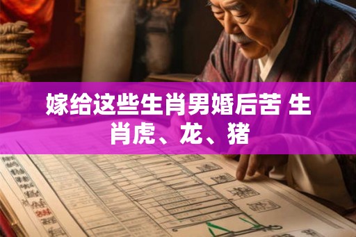 嫁给这些生肖男婚后苦 生肖虎、龙、猪