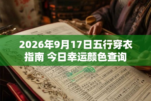 2026年9月17日五行穿衣指南 今日幸运颜色查询