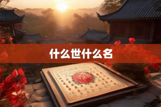 什么世什么名