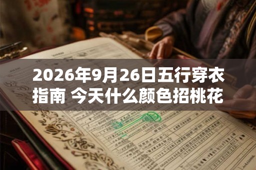 2026年9月26日五行穿衣指南 今天什么颜色招桃花