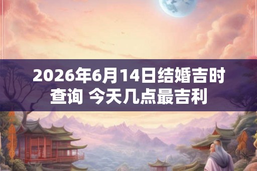 2026年6月14日结婚吉时查询 今天几点最吉利
