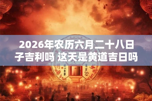 2026年农历六月二十八日子吉利吗 这天是黄道吉日吗