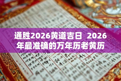 通胜2026黄道吉日 2026年最准确的万年历老黄历 通胜2026黄道吉日 2026年最准确的万年历老黄历