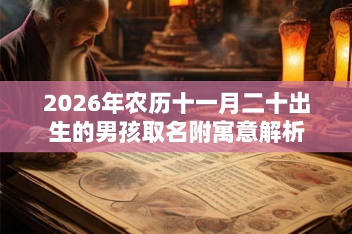 2026年农历十一月二十出生的男孩取名附寓意解析