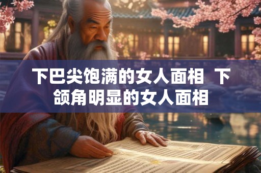 下巴尖饱满的女人面相  下颌角明显的女人面相