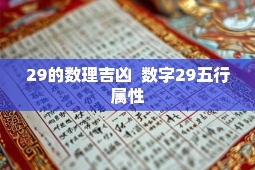 29的数理吉凶  数字29五行属性