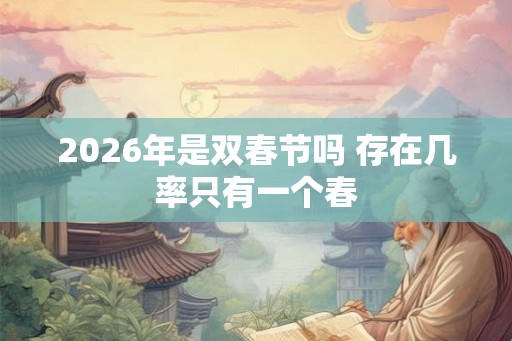2026年是双春节吗 存在几率只有一个春