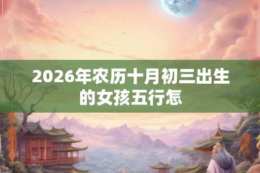 2026年农历十月初三出生的女孩五行怎