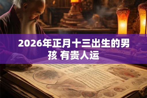 2026年正月十三出生的男孩 有贵人运