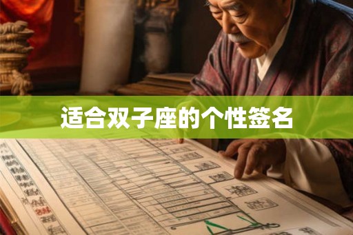 适合双子座的个性签名