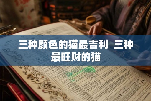 三种颜色的猫最吉利  三种最旺财的猫