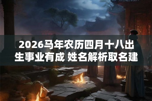 2026马年农历四月十八出生事业有成 姓名解析取名建议