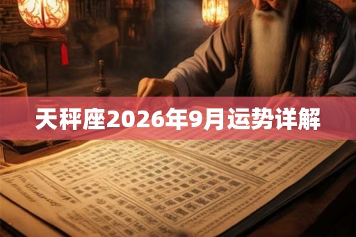 天秤座2026年9月运势详解
