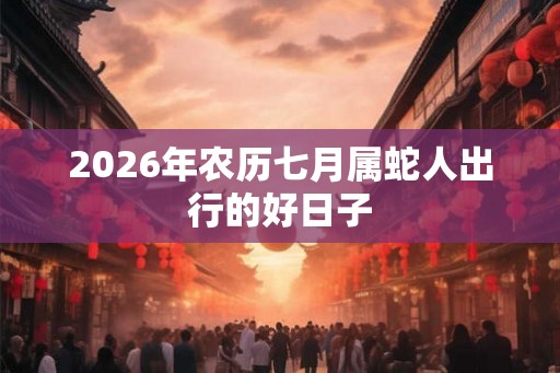 2026年农历七月属蛇人出行的好日子 2026年农历七月属蛇人出行的好日子