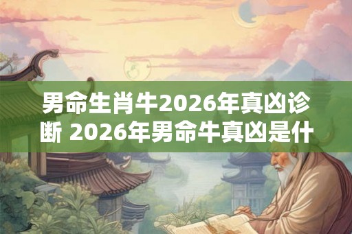 男命生肖牛2026年真凶诊断 2026年男命牛真凶是什么