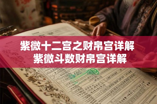 紫微十二宫之财帛宫详解 紫微斗数财帛宫详解 紫微十二宫之财帛宫详解 紫微斗数财帛宫详解