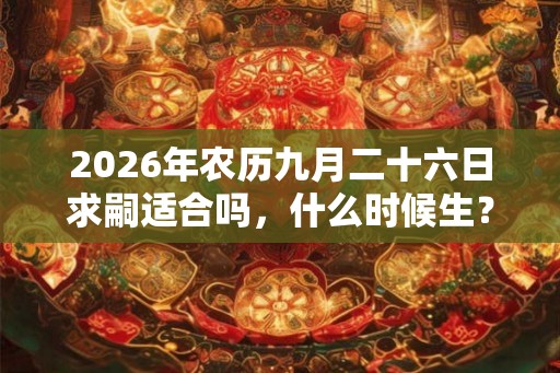 2026年农历九月二十六日求嗣适合吗，什么时候生？